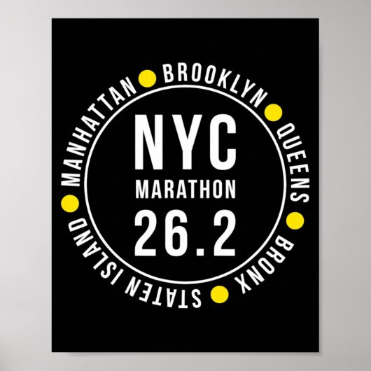 Nyc New York Souvenir Marathon Runner _1  Poster (Voorkant)