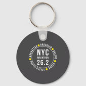 Nyc New York Souvenir Marathon Runner _2  Sleutelhanger (Voorkant)