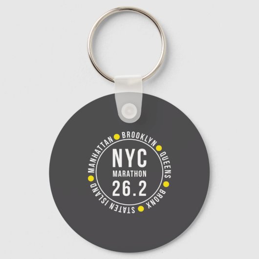 Nyc New York Souvenir Marathon Runner _2  Sleutelhanger (Voorkant)