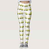 NYC New York Yellow Checkered Taxi Cab Leggings (Voorkant)