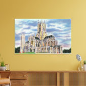 NYC, New YorkCathedraal van St. John the Divine Canvas Afdruk (Insitu (Woonkamer))