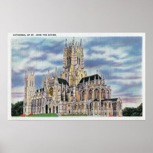 NYC, New YorkCathedraal van St. John the Divine Poster (Voorkant)