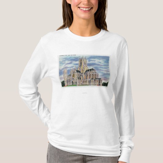 NYC, New YorkCathedraal van St. John the Divine T-shirt (Voorkant)