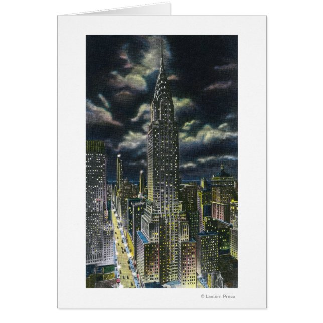 NYC, New YorkChrysler Building bij nacht # 1 (Voorkant)