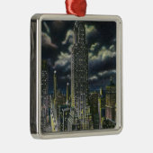 NYC, New YorkChrysler Building bij nacht # 1 Metalen Ornament (Rechts)