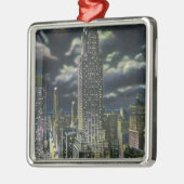 NYC, New YorkChrysler Building bij nacht # 1 Metalen Ornament (Links)