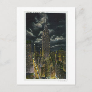 NYC, New YorkChrysler Building bij nacht # 2 Briefkaart