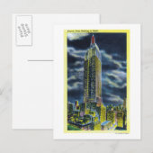 NYC, New YorkEmpire State Building at Night Briefkaart (Voorkant / Achterkant)