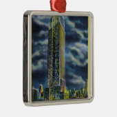 NYC, New YorkEmpire State Building at Night Metalen Ornament (Rechts)