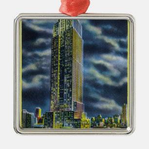 NYC, New YorkEmpire State Building at Night Metalen Ornament
