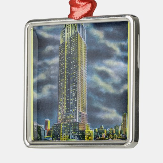NYC, New YorkEmpire State Building at Night Metalen Ornament (Links)