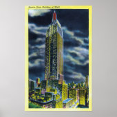 NYC, New YorkEmpire State Building at Night Poster (Voorkant)