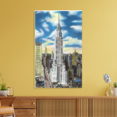 NYC, New YorkExterior Uitzicht van de Chrysler Canvas Afdruk (Insitu (Woonkamer))