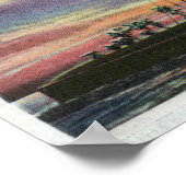 NYC, New YorkSunrise Uitzicht van Vrijheidsbeeld Poster (Hoek)