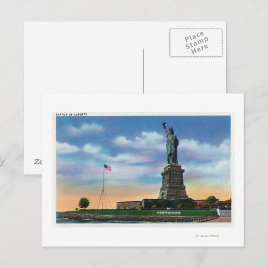 NYC, New YorkView of the Statue of Liberty Briefkaart (Voorkant / Achterkant)