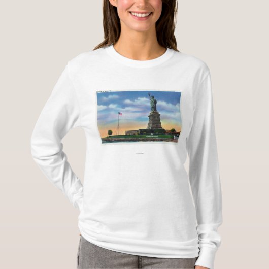 NYC, New YorkView of the Statue of Liberty T-shirt (Voorkant)