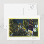 NYC, New YorkView of Times Square at Night # 1 Briefkaart (Voorkant / Achterkant)