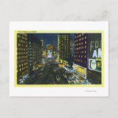 NYC, New YorkView of Times Square at Night # 1 Briefkaart (Voorkant)