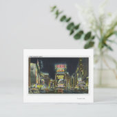 NYC, New YorkView of Times Square at Night # 2 Briefkaart (Staand voorkant)