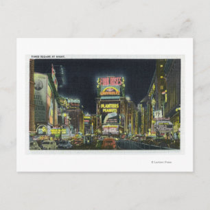 NYC, New YorkView of Times Square at Night # 2 Briefkaart