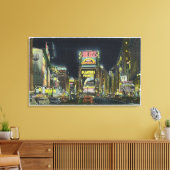 NYC, New YorkView of Times Square at Night # 2 Canvas Afdruk (Insitu (Woonkamer))