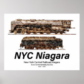 NYC Niagara – American Train Steam Locomotive Poster (Voorkant)