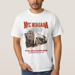 NYC Niagara Steam Locomotive with American flag T-shirt