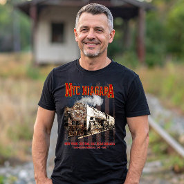 NYC Niagara Steam Locomotive with American flag T-shirt