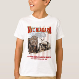 NYC Niagara Steam Locomotive with American flag T-shirt