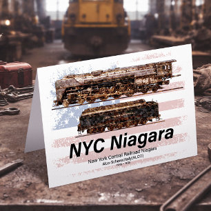 NYC Niagara Stoomlocomotief Profiel Amerikaanse vl Bedankkaart