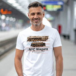 NYC Niagara Stoomlocomotief Profiel Amerikaanse vl T-shirt