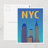 NYC - NIEUWE JORKSTAD BRIEFKAART (Voorkant / Achterkant)