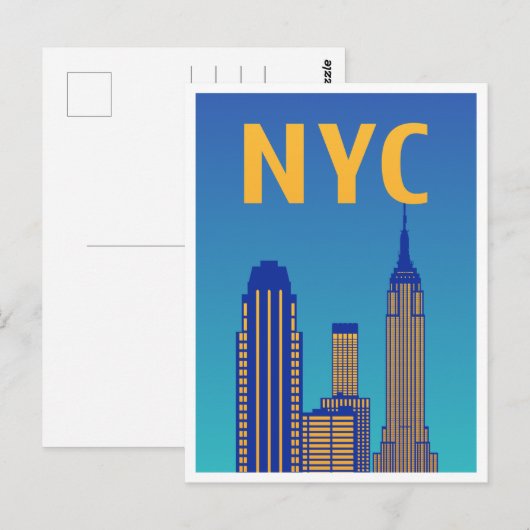 NYC - NIEUWE JORKSTAD BRIEFKAART (Voorkant / Achterkant)