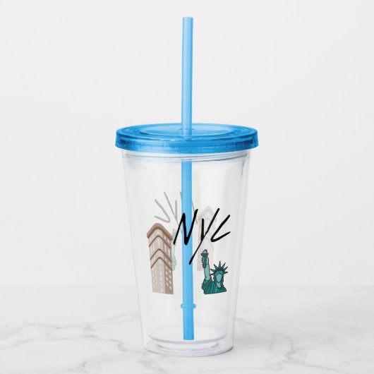 NYC NIEUWE YORK STAD ACRYL DRINKBEKER (Voorkant)