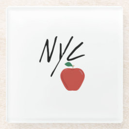 NYC NIEUWE YORK STAD GLAZEN ONDERZETTER