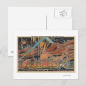 NYC, NY - Vuurwerk in Lagoon of Nations Worlds Briefkaart (Voorkant / Achterkant)