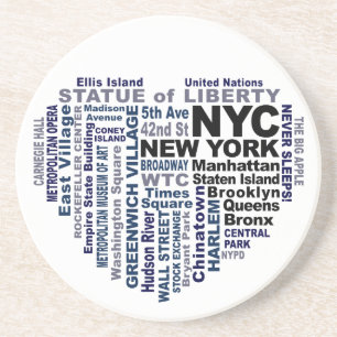 NYC-onderzetter Zandsteen Onderzetter