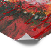 NYC origineel schilderij 9-11 beeld van vrijheid Poster (Hoek)