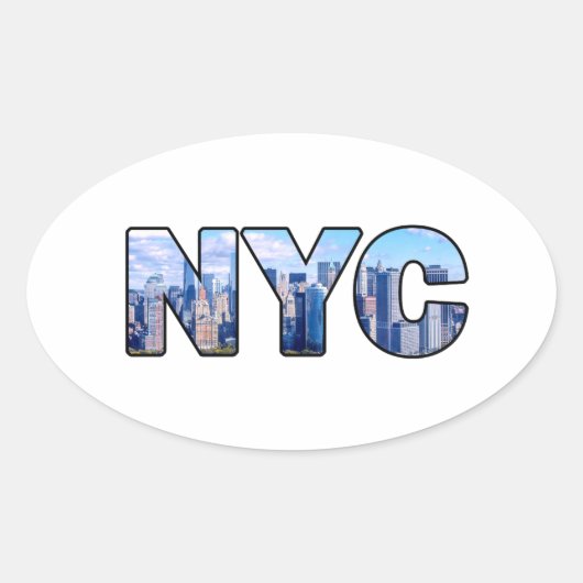NYC OVALE STICKER (Voorkant)