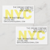 NYC Overlay Visitekaartje (Voorkant / Achterkant)