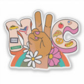 NYC PEACE NEW YORK CITY STICKER (Voorkant)