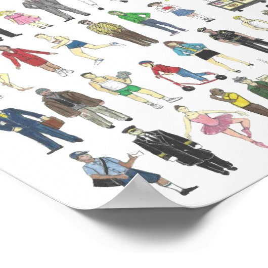 NYC People New York City Citizens Humans Inwoners Poster (Hoek)