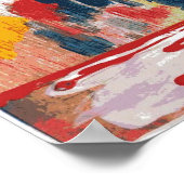 NYC Peter Max stijl 3 vrijheden 9-11 ondertekend P Poster (Hoek)