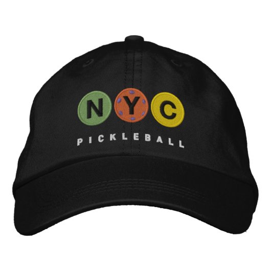 NYC Pickleball EMBROÏDE dark pet v2 (Voorkant)