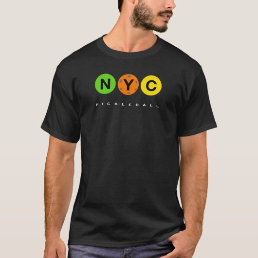NYC Pickleball logo - Donkere kleding T-shirt (Voorkant)