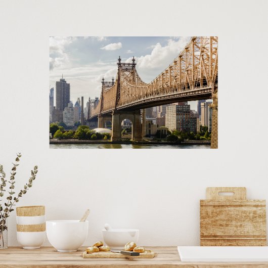 NYC Poster Queensboro Bridge New York (Keuken)
