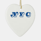 NYC Printed Ceramic Heart Ornament (Rechts)