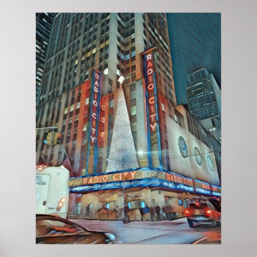 NYC Radio Music Hall Poster (Voorkant)