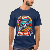 NYC RAT ETEN NEW YORK PIZZA 2 T-SHIRT (Voorkant)