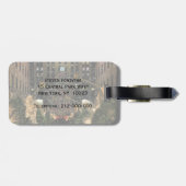 NYC Rockefeller Center - astomboom die sneeuwt Bagagelabel (Achterkant horizontaal)